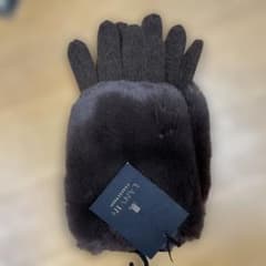 【新品未使用】LANVIN COLLECTION ダークブラウン手袋のサムネイル