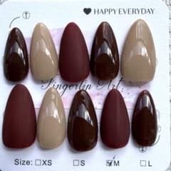 秋色ネイルチップ Fingertip Art Mサイズのサムネイル