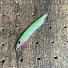 ☆ハンドメイドルアー ジグ 日本アワビ 緑ピンク 海サクラ 【MJig268