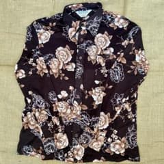 70's Sears 花柄 長袖シャツ　ポリシャツ　ヴィンテージのサムネイル