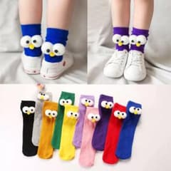 Cute 3-way socks with googly eyes for kids, unisex.