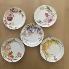 花柄 陶磁器皿 5枚セットHANAI YUKIKO ユキコハナイのサムネイル