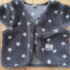 ベビーベスト 星柄 ボア素材 80cmのサムネイル