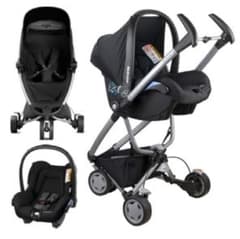 ☆美品　ベビーカー　マキシコ　クイニーザップ　レインカバー　セットのサムネイル