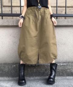 裾ゴムAライン　ミディ丈　スカート　春