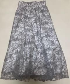 【natural couture】Adjustable length tulle embroidered lace skirt