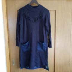 ☆りーこさん専用☆COMME CA ISM ニットとデニムの異素材ワンピースのサムネイル
