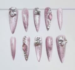 【現品】量産姫地雷系ギャルキラキラネイルチップのサムネイル