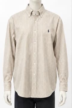 POLO RALPH LAUREN ストライプ 長袖シャツ ベージュのサムネイル