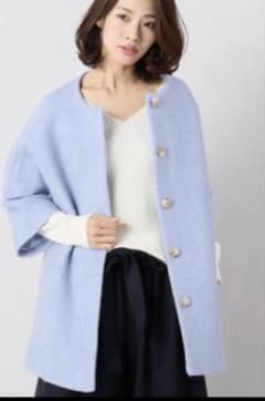 Spick & Span ノーカラーコクーンウールコートのサムネイル