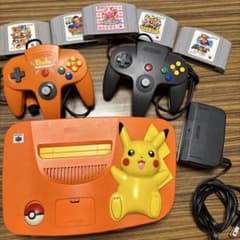 Nintendo 64 ピカチュウエディション 本体 カセットセット - メルカリ
