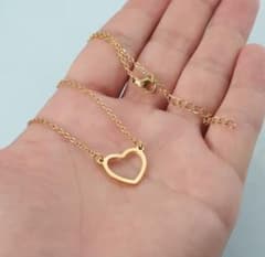 大人可愛い♡シンプル ハート ゴールド ネックレスのサムネイル