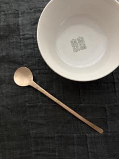 한국 골동품 옛 도구 황동 스칼라 작은 숟가락 칼 no.9