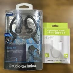 audio-technica 耳掛け有線イヤホン　iPhone接続用プラグ付のサムネイル