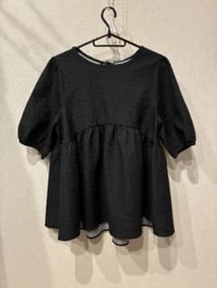 神戸レタス　黒　チュニック 半袖のサムネイル