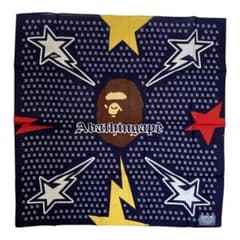 【未使用品】A Bathing Ape　バンダナ　ネイビーのサムネイル