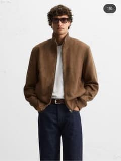 ZARA】フェイクスエードレギュラーフィットジャケット - メルカリ