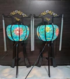 【美品】京灯篭 松風灯 一対（2個セット）のサムネイル