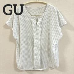 【GU】 ドット ブラウス Sサイズのサムネイル