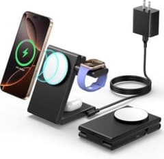 Meifigno 3 in 1 ワイヤレス充電器 Qi対応 PSE認証済のサムネイル