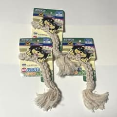 ドギーマン　ハミガキコットン　3本セット　犬用おもちゃ　デンタルケア用品のサムネイル