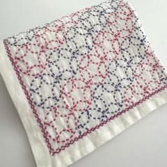 刺し子ふきん〜朝顔のサムネイル