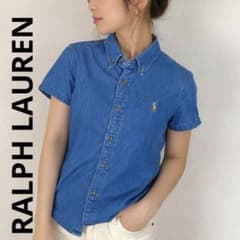 【入手困難!!】ラルフローレン ✈︎刺繍 ゆるだぼ デニムシャツ インディゴ ラルフローレン RALPH LAUREN ポニー刺繍 デニムシャツ インディゴ