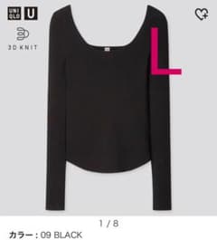 UNIQLO U 3Dラウンドネックセーター 黒 Lサイズのサムネイル