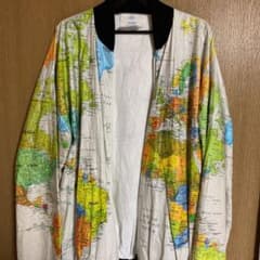 カートコバーン着用 ペーパージャケット 世界地図柄 地球儀 早い者勝ちのサムネイル