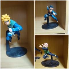 靴*上様 ナルト フィギュアセット ジャンプ姿勢 ミナト、サクラ、オビトのサムネイル