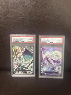 PSA10】連番 ワンピースカード ゴムゴムの巨人 鬼 抜剣 ルフィ ゾロ