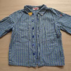 mikihouse　110cm長袖シャツブルーのサムネイル