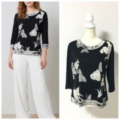 近年美品 LEONARD レオナール カンカン ストレッチ ブラウス 44 - メルカリ