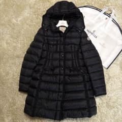 Moncler ブラック ロングダウンジャケット エルミンヌ サイズ3 黒