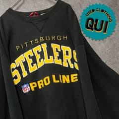 レア90s古着◯チャンピオン 刺繍スウェットトレーナー NFLスティーラーズのサムネイル