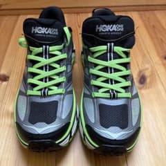 HOKA ONE ONE ランニングシューズ グレー/ブラック/グリーンのサムネイル
