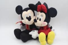 新品未使用　Disney　ミッキーマウス＆ミニーマウス　ぬいぐるみ　タグ付き