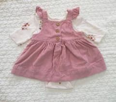 babyGAP♡コーデュロイワンピース 花柄ロンパースセットのサムネイル