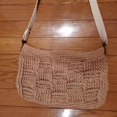 ハンドメイド　麻紐　ショルダーバッグ