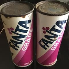 ファンタ グレープ 250ml 空き缶 2本セット 昭和レトロボロボロのサムネイル
