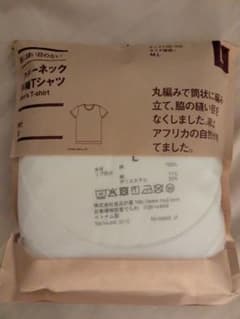 【MUJI】 クルーネックTシャツ Lサイズ ホワイトのサムネイル