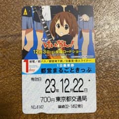 けいおん　都営まるごときっぷ　使用済みのサムネイル