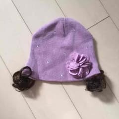 プロフィールご確認\( ^ ^ )/様専用！ウィッグ付き♡ニット帽のサムネイル