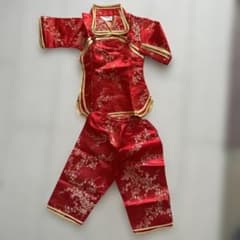 赤い花柄刺繍チャイニーズコスチューム 4号