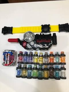 値下げ！！仮面ライダービルドドライバー 限定ロックフルボトル付きフルボトルセットのサムネイル