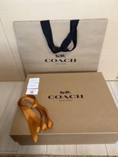 COACH コーチ ギフトボックス 空箱 紙袋 リボン バッグ用 特大 - 5