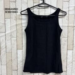 高級】ERMANNO SCERVINO エルマンノ レース 風タンクトップ 黒 - メルカリ