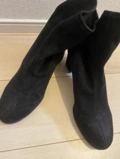 ブラックスエードブーツ サイズMのサムネイル