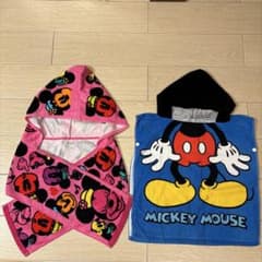 미키 마우스 미니 마우스 후드 수건