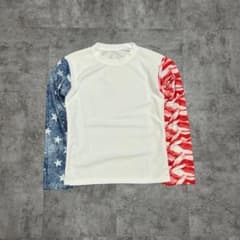 00s - USA National Flag Long T-shirt Y2Kのサムネイル